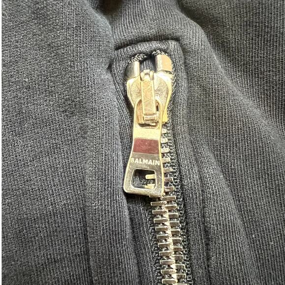 Balmain | Women's Zip Pocket Pull On Cotton Jogger Sweatpants Black Size Medium - Picture 2 of 11
